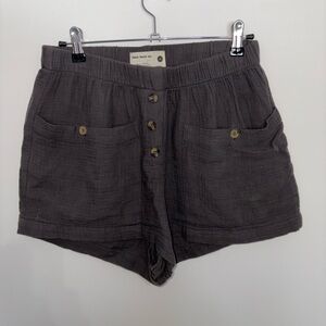 BACK BEAT CO ORGANIC COTTON BOXER SHORTS gray navy size medium